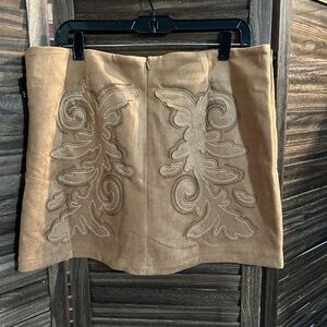 Lucky & Blessed Suede Western Mini Skirt